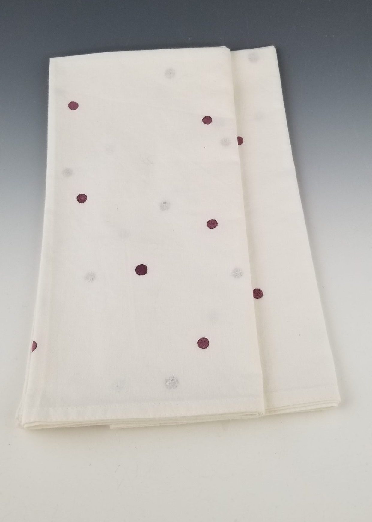 Organic Cotton Napkins with Red Dots