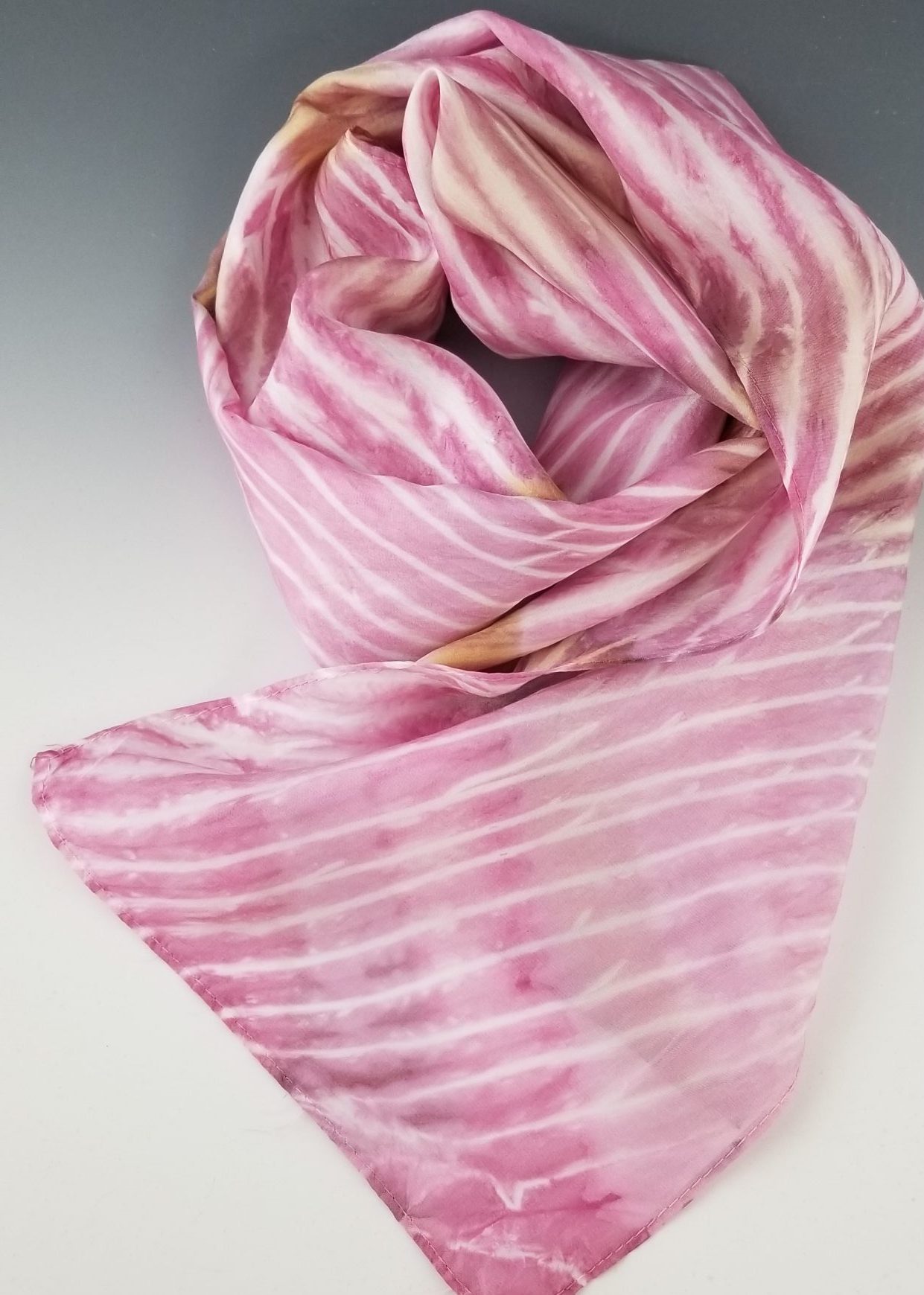 Habotai Silk Scarf Arashi-pink