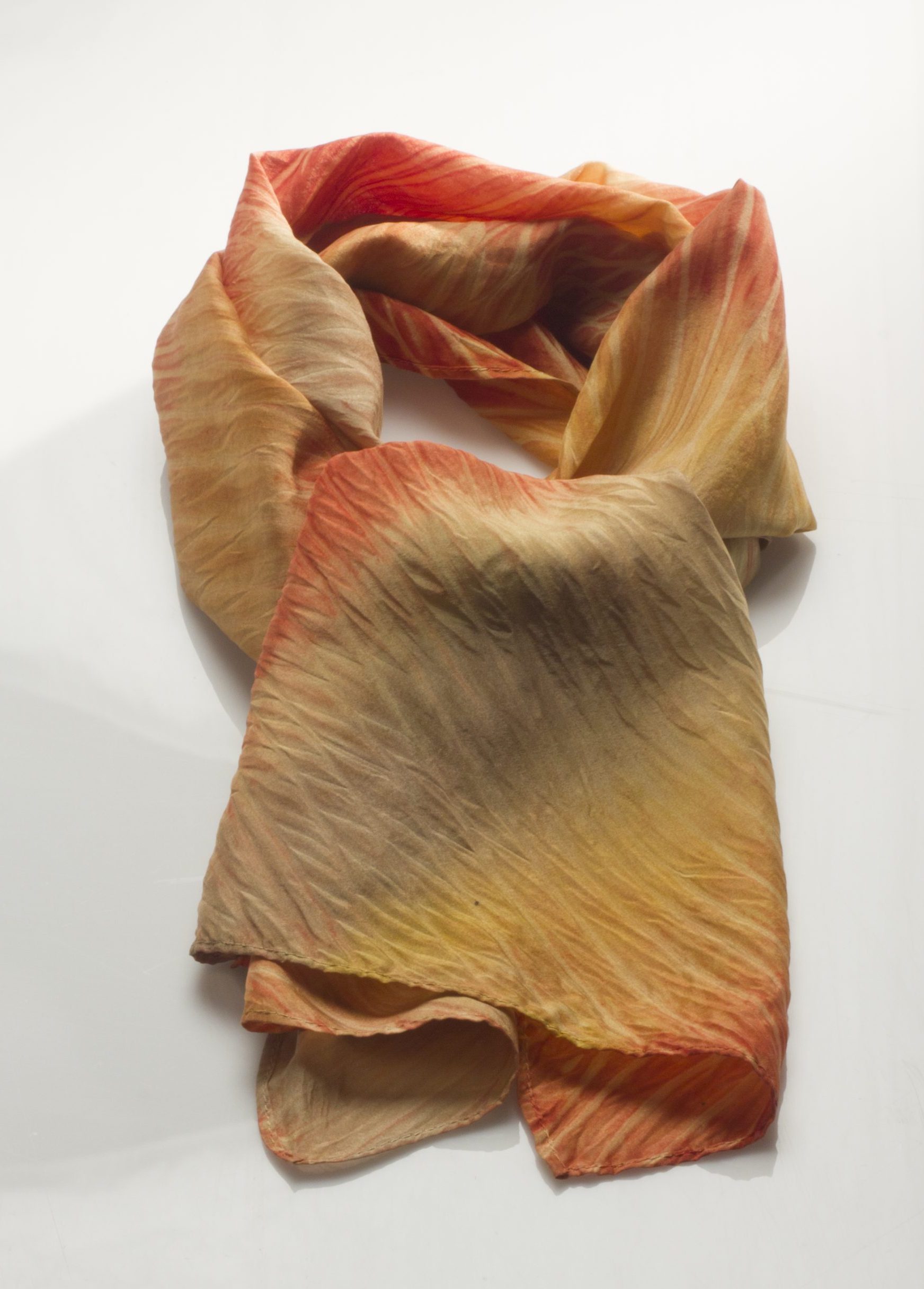 Arashi naturally dyed Habotai Silk Scarf  